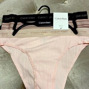 Calvin Klein three pack cotton bikini panties, new